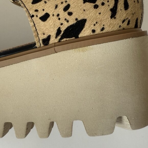 ALL BLACK Women's 38 7/7.5 Ox II Suede Slip On Flatform Paint Splatter Sandals - Picture 12 of 16